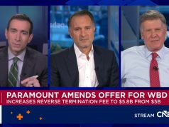 宝洁担保在修订后的WBD竞标中得到Larry Ellison的支持 Paramount's amended offer is about shareholder value and certainty, says RedBird's Gerry Cardinale